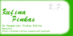 rufina pinkas business card